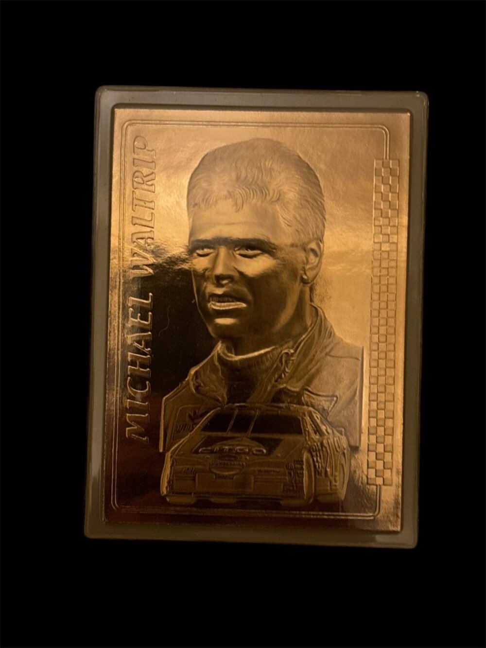 Michael Waltrip Auto Racing Gold Card